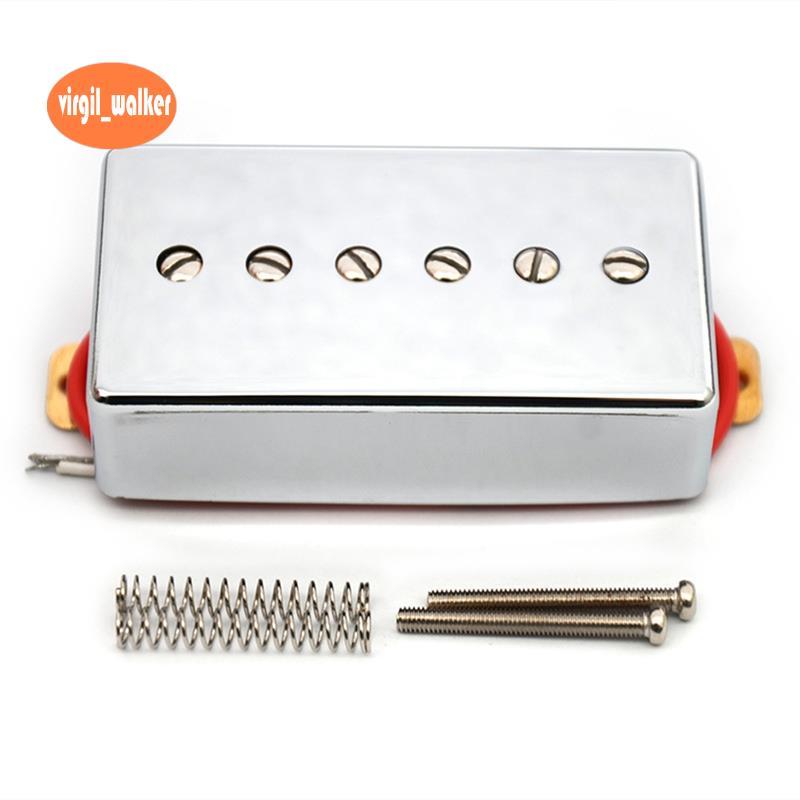 P90 สไตล์กีตาร์ไฟฟ้า Humbucker-Sized Single Coil Pickup พร้อมสกรูปรับได้ 6 ชิ้น, 50 มม.
