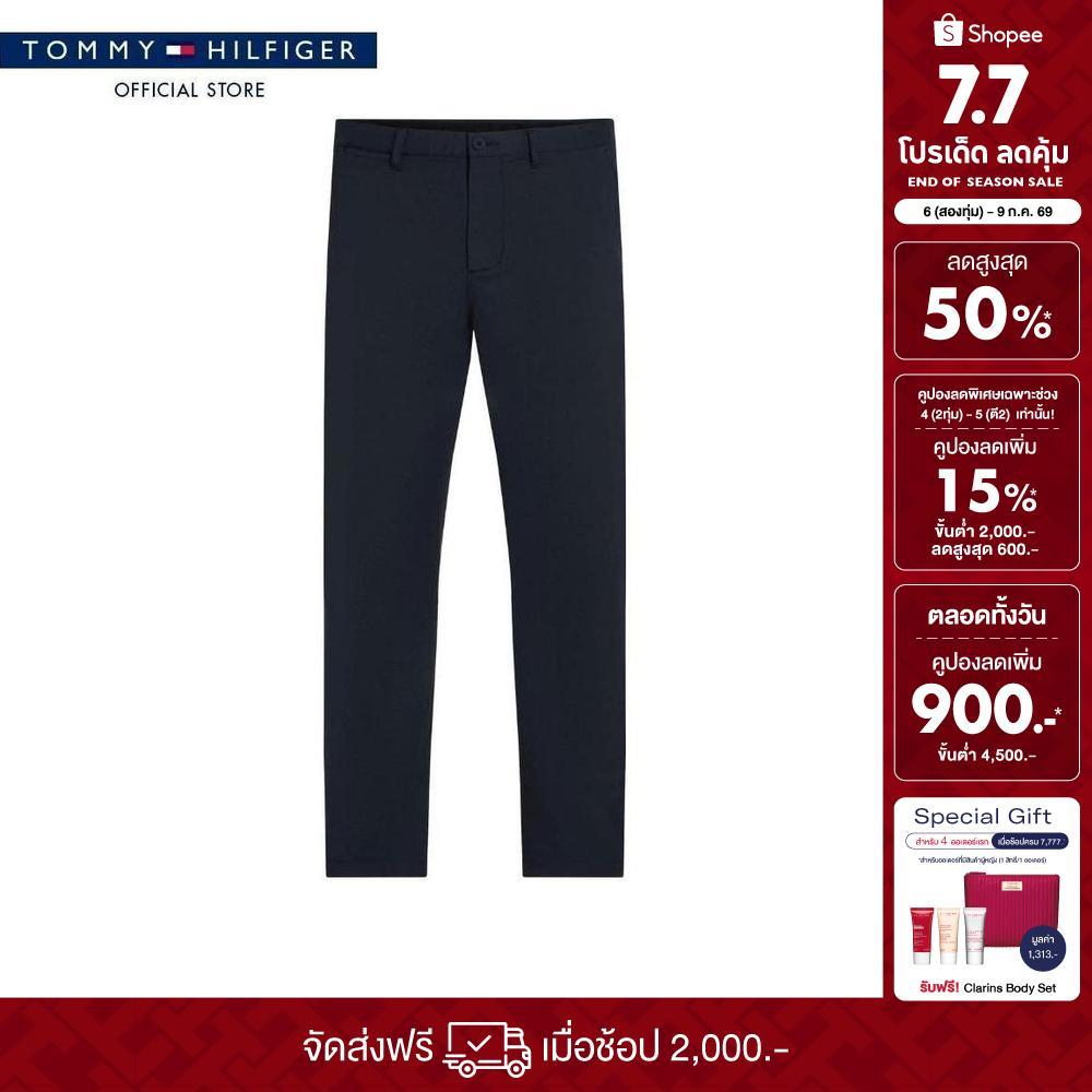 Tommy Hilfiger กางเกงขายาว ผู้ชาย รุ่น MW0MW39717 DW5 - สีน้ำเงิน ทรง Straight