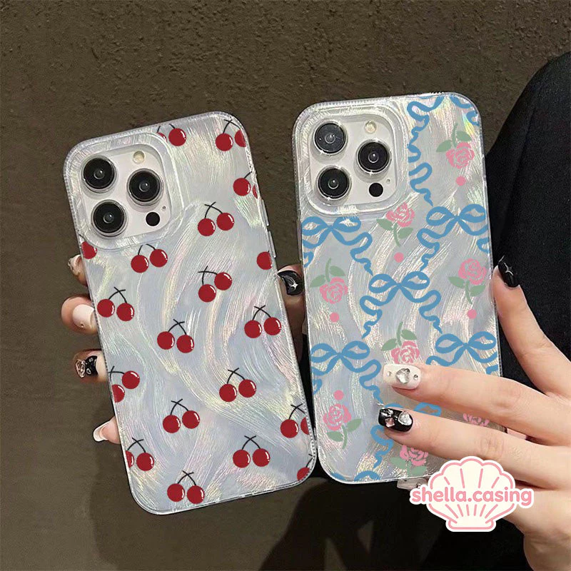 แฟชั่น เชอร์รี่ โรส คำนับ ดูเดิล เข้ากันได้กับ IPhone 16 17 7 8 14 15 Plus 13 15 14 12 11 Pro Max XR X XS Maxเคสสำหรับ