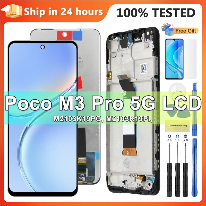 6.5 "จอแสดงผล LCD สําหรับ Xiaomi Poco M3 Pro LCD Touch Screen Digitizer Assembly สําหรับ Poco M3 Pro