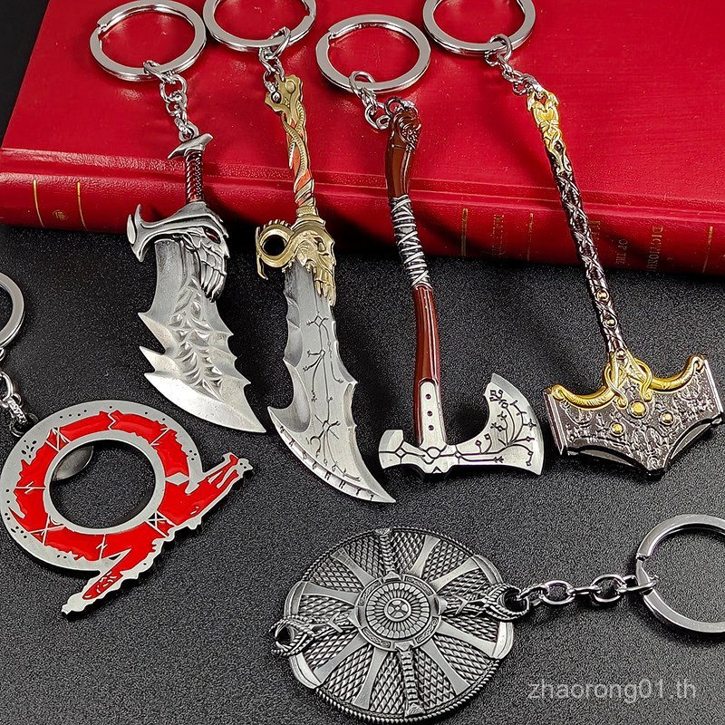 God of War 5 สินค้า Chaos Blade พวงกุญแจ Leviathan Axe Shield พวงกุญแจโซ่จี้ HR23