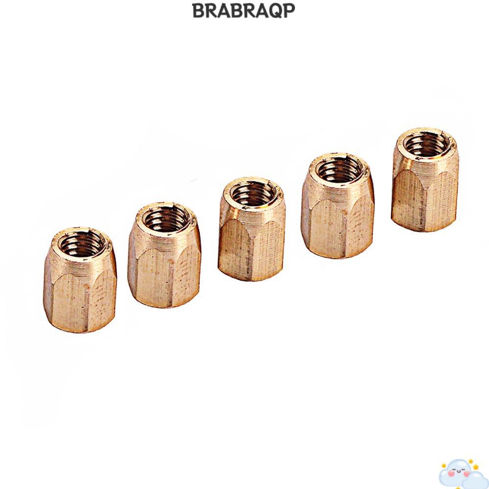 BRABRAA 5 ชิ้น Truss Ends & Cross Bars Connectors Kit, Golden โลหะกีตาร์ Truss Nut, Professional ทอง