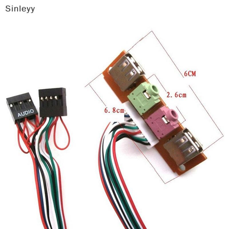 NLE 2 USB PC คอมพิวเตอร์ 6.8 ซม.แผงด้านหน้า USB Audio Port Mic หูฟังสาย N