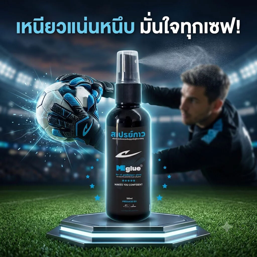 สเปรย์กาว MEglue สำหรับถุงมือผู้รักษาประตู