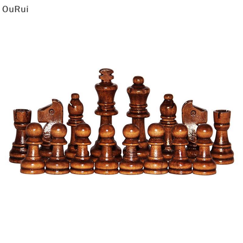 [B&C] 32 ชิ้น/เซ็ต 2.2 นิ้วหมากรุกไม้ชิ้น International Word Chess Game Chess Piece Entertainment Ac