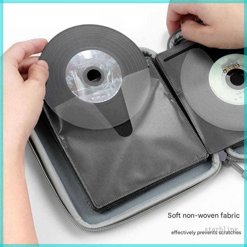 Star CDs Blu Ray Storage Solution ถือ 32 แผ่นการออกแบบแบบพกพาสําหรับทุกวันในหลายการตั้งค่าถุงเก็บกรณ