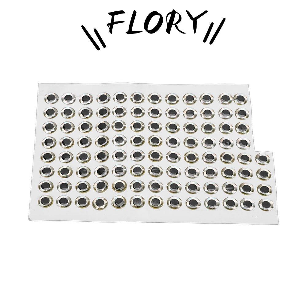 FLORY11 300PCS Fishing Lure Eyes, 10 มม.2 สีประดิษฐ์ Fish Eyes, แบบพกพากันน้ํา Fly Lures Eyes Hooks 