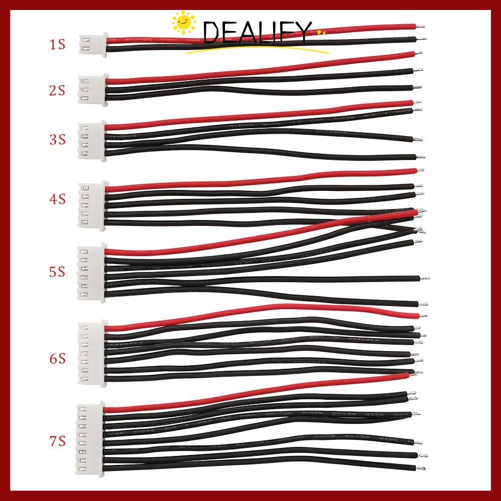 DEALIFY RC Lipo แบตเตอรี่ Balancer Charger Plug, 1S 2S 3S 4S 5S 6S 7S 22AWG สายไฟ,เครื่องบิน 10 ซม.D