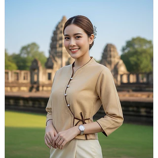 เสื้อพื้นเมืองผู้หญิงผูกข้าง