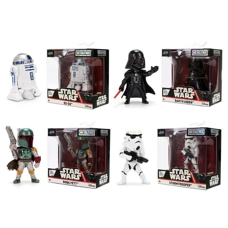 พร้อมสต็อก JADA JADA Star Wars มินิตุ๊กตาเครื่องประดับโลหะ Darth Vader R2-D2 Imperial Stormtrooper B