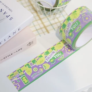 [พร้อมส่ง🚚] เทปปิดกล่อง เสียงเบา เทปขอบคุณลายน่ารัก กว้าง 2 นิ้ว ความยาว 3ขนาด 50/90/100 หลา มีเก็บเงินปลายทาง COD