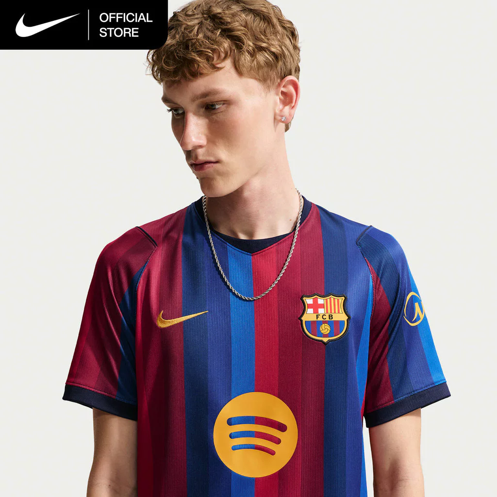 Nike Dri-FIT Men's FC Barcelona 2026/27 Stadium Home Soccer Replica Jersey Top - Deep Garnet [II1872-683]