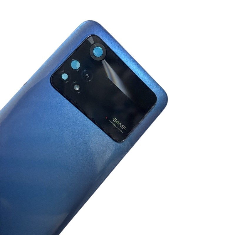 เปลี่ยนฝาหลังแบตเตอรี่ด้านหลังประตูสําหรับ Xiaomi Poco M4 Pro 4G MZB0B5VIN 2201117ปี่ อะไหล่ซ่อมอะไห