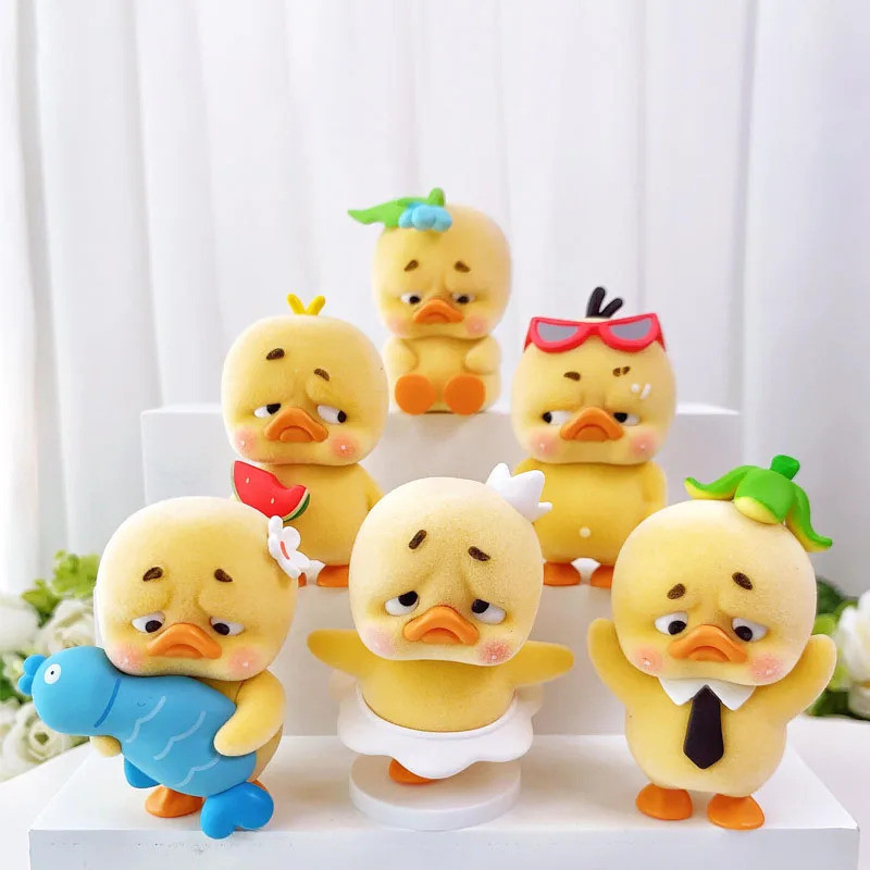 【ของแท้ 100%】Upset Duck Stop The Spiral Duck Series Blind Box Duck Action Figure Doll Toys