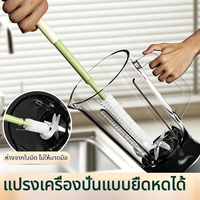 ครัวเรือนแปรงถ้วยมัลติฟังก์ชั่หดล้างถ้วยเครื่องมือที่มีประโยชน์สามในหนึ่งเดียวขวดแปรงฟองน้ําทําความสะอาดแปรง