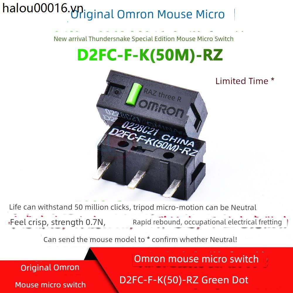 Omron Green Dot D2FC-FK (50M) -RZ Razer ปุ่มไมโครสวิตช์เมาส์ Logitech G603G403
