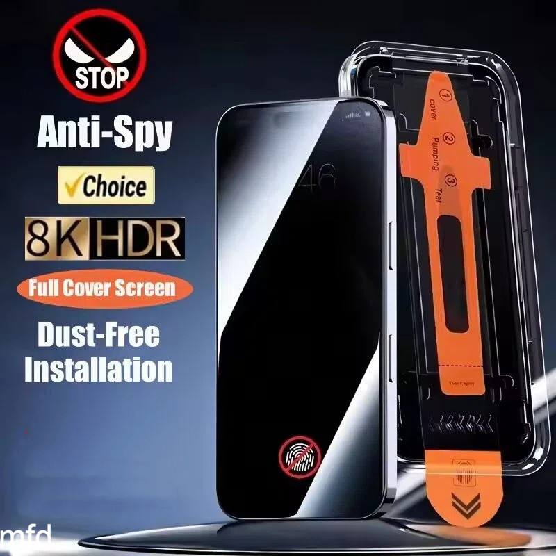 1PC 9D Anti-spy ป้องกันกระจกนิรภัยหน้าจอฝุ่นฟรี VIVO V70 V60 V50 V40 V30 FE V60Lite V50Lite V40Lite 