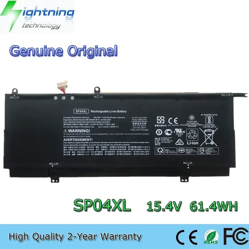 ใหม่ SP04XL 15.4V 61.4Wh แบตเตอรี่แล็ปท็อปสําหรับ HP Spectre X360 13-AP0001TU 13-AP0050TU HSTNN-OB1B