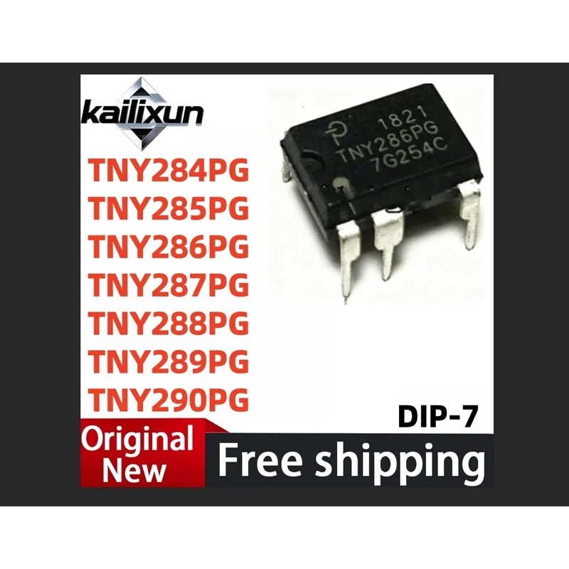 5PCS TNY284PG TNY285PG TNY286PG TNY287PG TNY288PG TNY289PG TNY290PG Power Management ชิป DIP-7 IC ขา