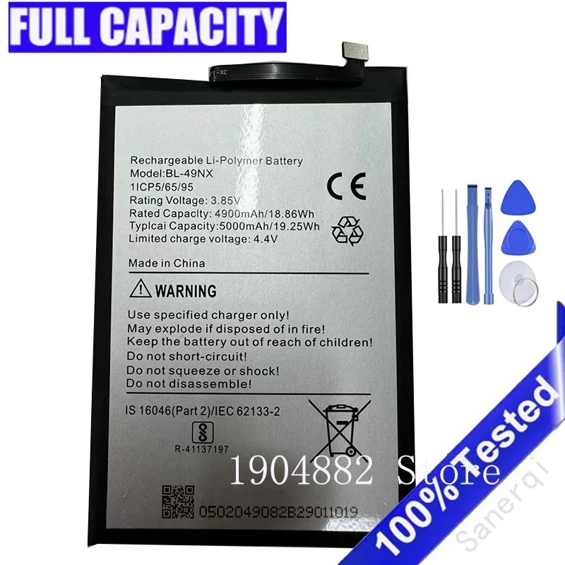 100% Original BL-49NX BL 49NX แบตเตอรี่สําหรับ INFINIX ร้อน 30i/ X669/ X6516/สมาร์ท 7 HD/สมาร์ท 8 โท