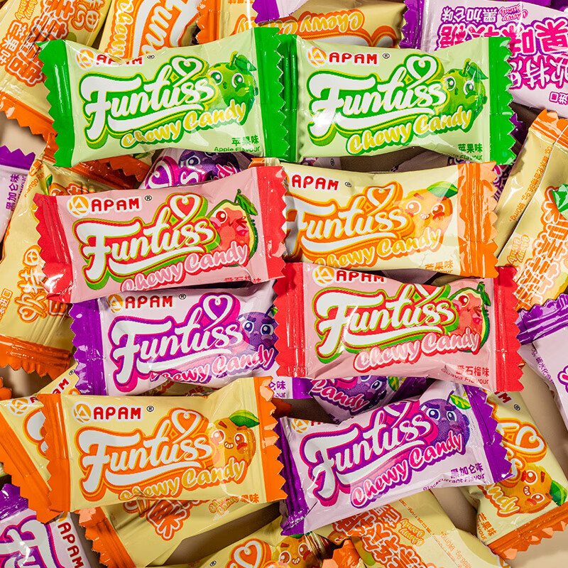 07023054มาเลเซียนําเข้า Huantesi Gummy Guava Mango Apple Flavour Wedding Candy Chewy Candy Snacks