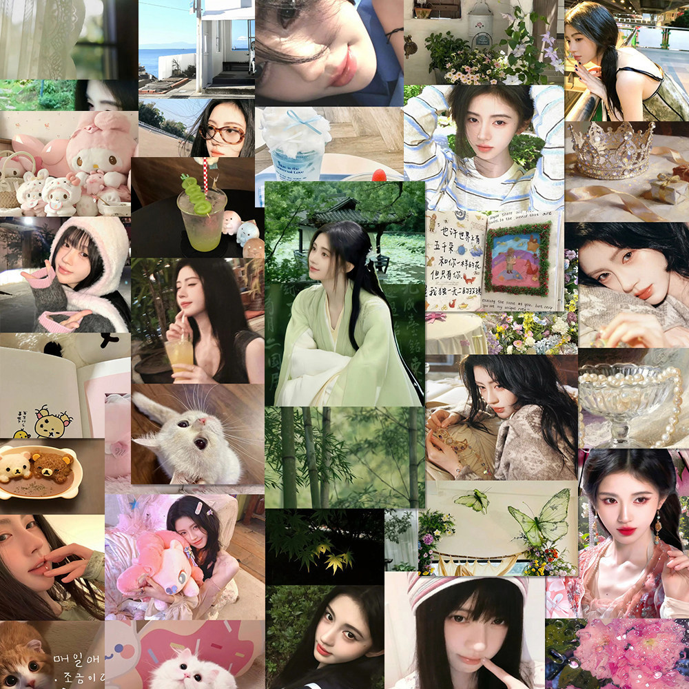 8-200pcs นักแสดงจีน Cecily Ju Jingyi สติกเกอร์ Wang Churan Bai Lu Rosy Photo Zhao Lusi Zhang Jingyi 