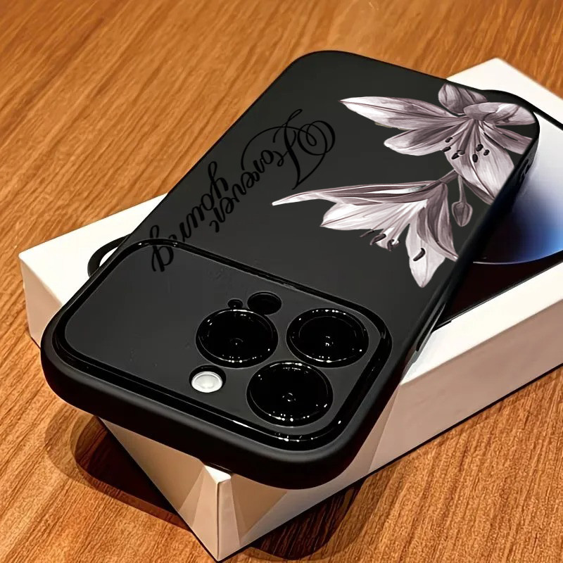 Ink Lily ดอกไม้เคสโทรศัพท์สําหรับ iPhone 17 16 Pro Max 16e 14 13 12 11 Pro 15 Plus XS Max X XR Matte Soft Cover