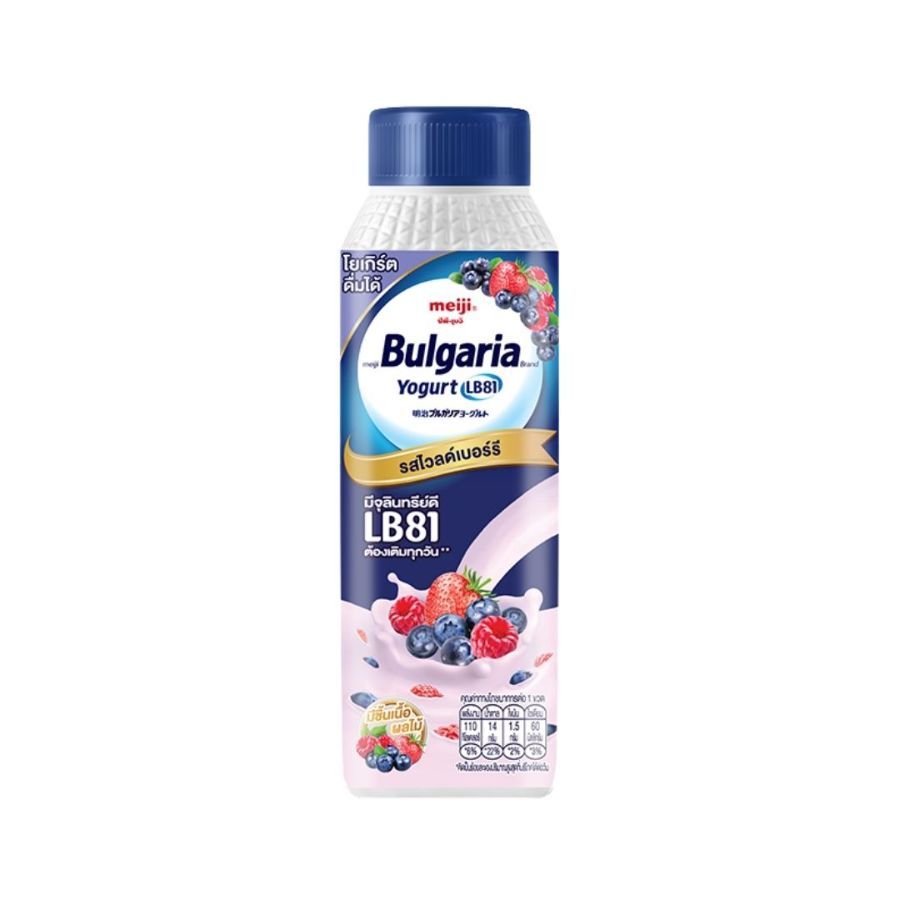 เมจิ บัลแกเรียโยเกิร์ตพร้อมดื่มไวลด์เบอร์รี Meiji Bulgaria Drinking Berry 150ml.