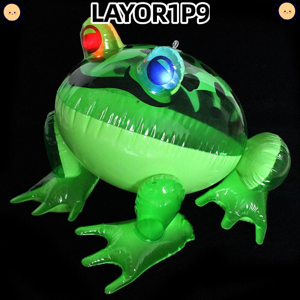 LAYOR1P9 กบเขียว Funny Kids Favors พร้อมไฟกระพริบ