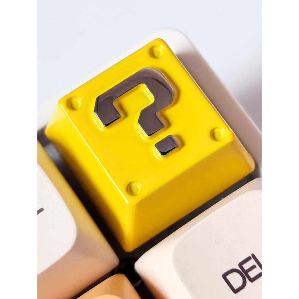 keycap keycap anime keycap ไทย ซูเปอร์มาริโอสีเหลืองคําถามเครื่องหมายโลหะปุ่มกดแป้นพิมพ์กลที่กําหนดเ