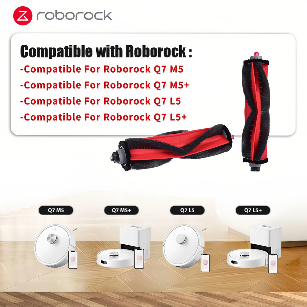 แปรงหลักสําหรับ Roborock Q7 M5 + Q7 M5 Q7 TF Q7 TF + Q7 L5 Q7 L5 + Q7B Q7T + หุ่นยนต์เครื่องดูดฝุ่นอ