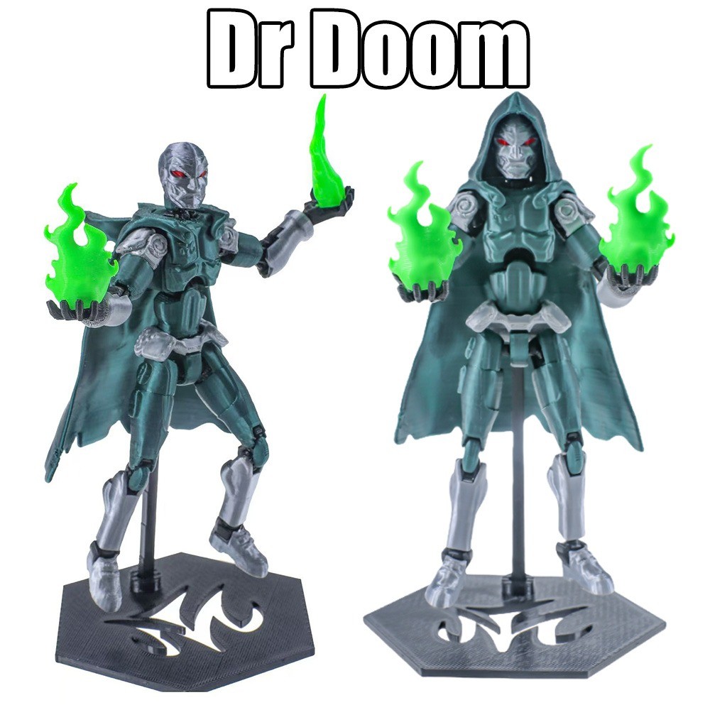 Dr Doom Action Figure 3D พิมพ์ Doctor Doom Lucky 13 Assembly Model