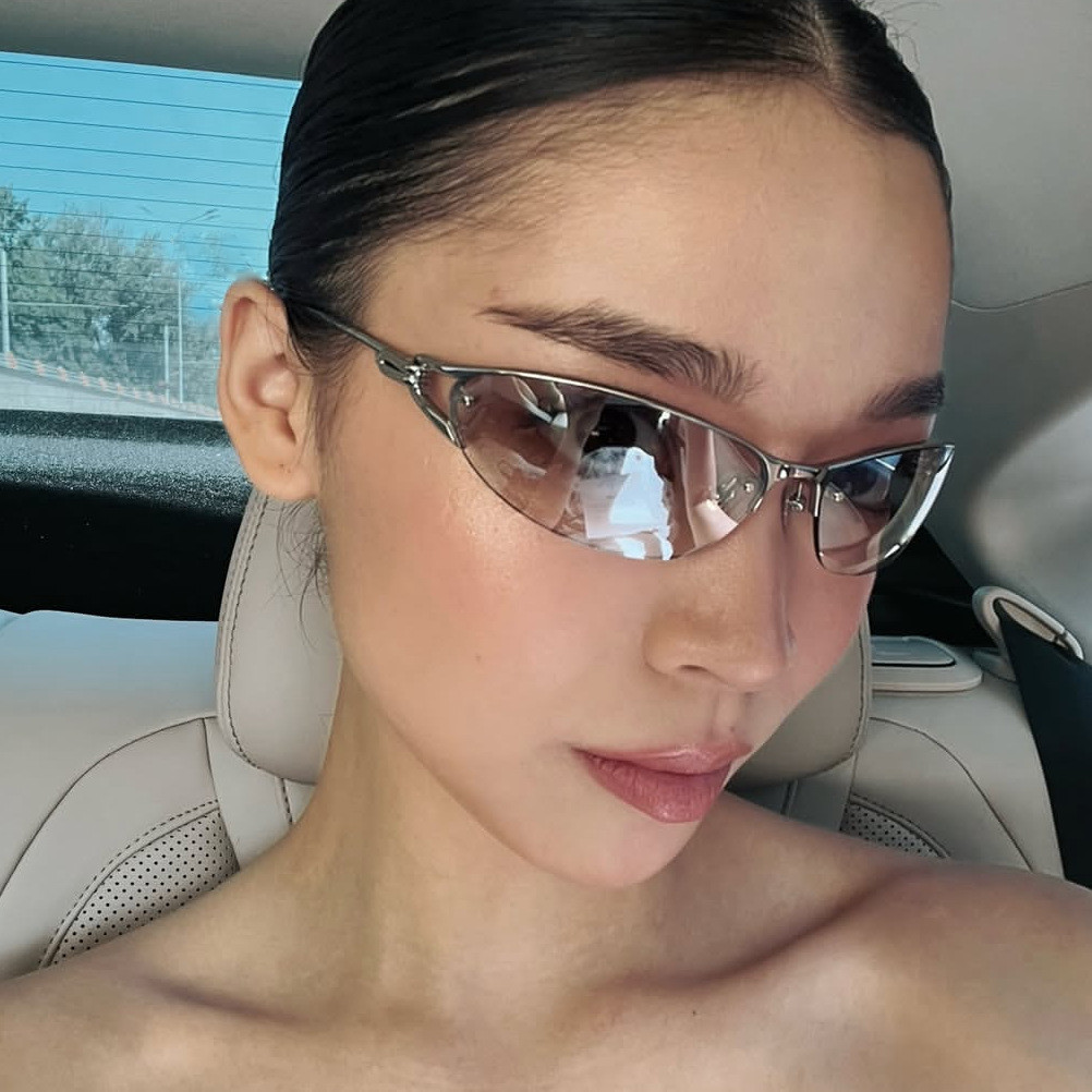แว่นกันแดด Cat-Eye โลหะ Y2K ใหม่, แว่นกันแดดสไตล์ยุโรปและอเมริกาสุดฮอต, แว่นกันแดดผู้หญิงระดับไฮเอนด์