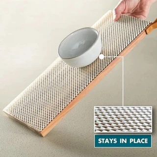 แผ่นกันลื่นอเนกประสงค์ PVC ยืดหยุ่น กันเปื้อน กันลื่น ขนาด 30x150 ซม. ใช้รองโต๊ะอาหาร ลิ้นชัก ห้องครัว มี 3 สีให้เลือก