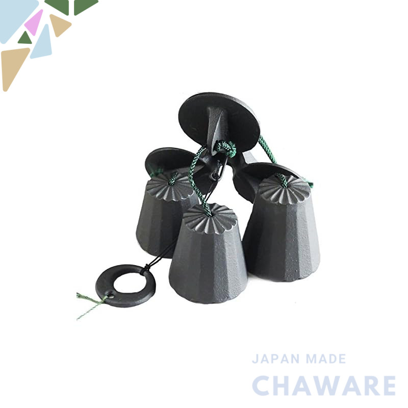 Nambu Iron Wind Chime 'Trio' Iwate - Traditional Gift & Stylish Home Decor Souvenir Kawamotoya

Char