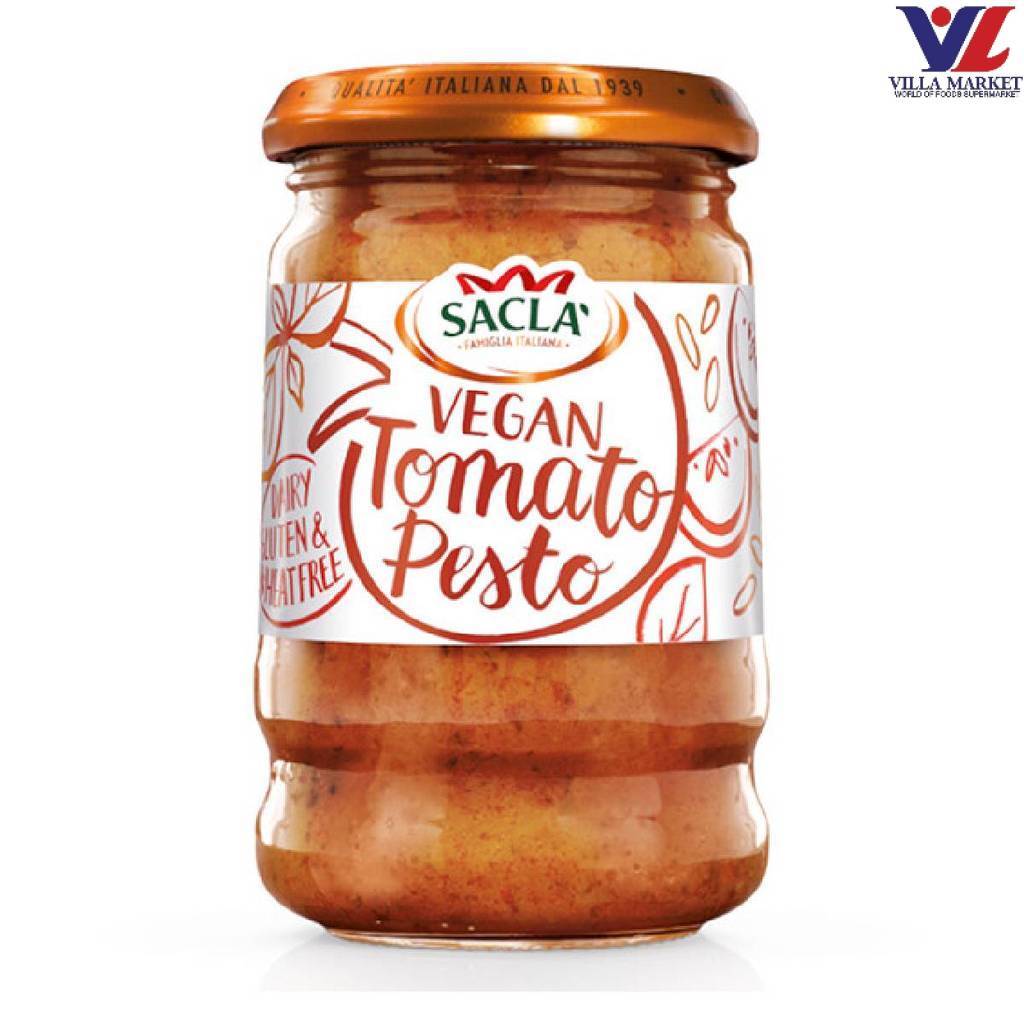 Sacla Vegan Tomato Pesto ซอสเพสโต้มะเขือเทศสูตรวีแกน 190G