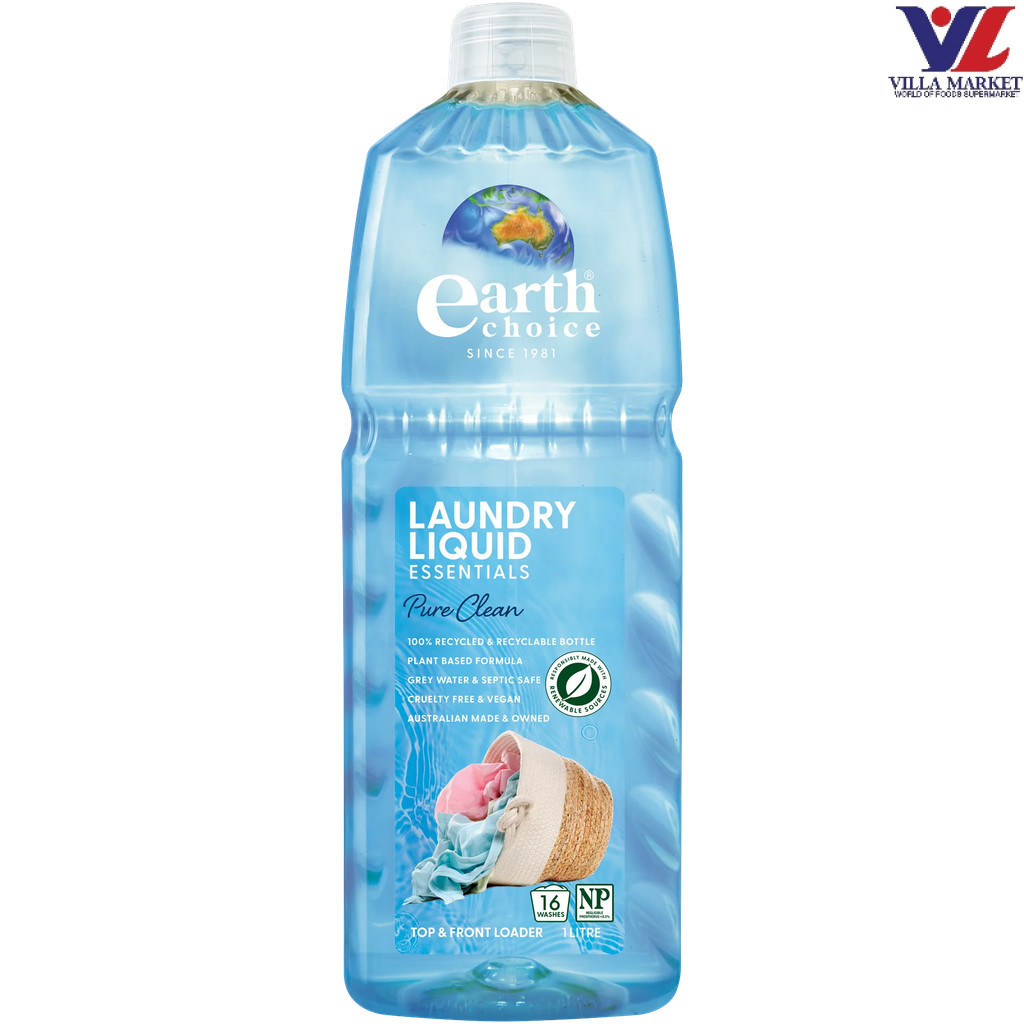 Earth Choice Laundry Liquid 1L เอิร์ธ ช้อยส์ น้ำยาซักผ้า
