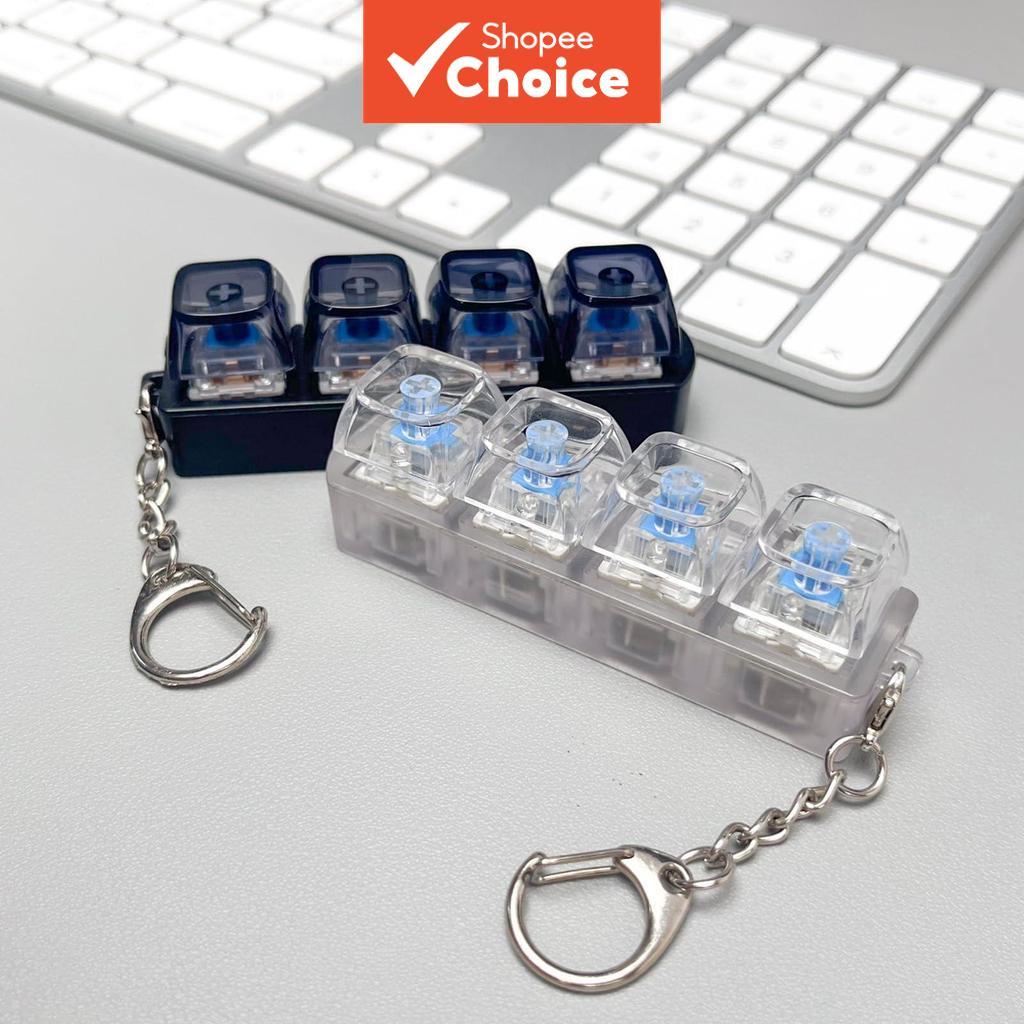 คีย์บอร์ด Fidget Toys สําหรับผู้ใหญ่,คีย์บอร์ด Fidget Keychain,Fidget Clicker พร้อมไฟ LED