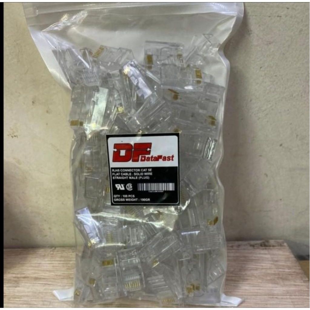 ขั้วต่อ RJ 45 Cat5 / ขั้วต่อ RJ 45 / Cat 5 1 กล่องบรรจุ 100 ชิ้น