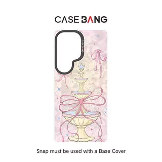 【แผ่นหลังแม่เหล็ก】 For Samsung S24-26,CASEBANG Wish Bow Series เคสแม่เหล็ก ImagiSnap, เปลี่ยนกลับ, ป้องกันการตกกระแทกทหาร