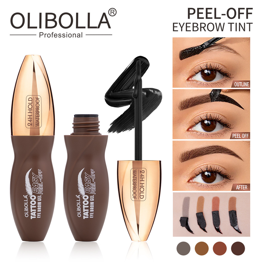 Preferred#OLIBOLLA Four-color peel-off eyebrow tint, semi-permanent eyebrow tint, makeup artist's sp