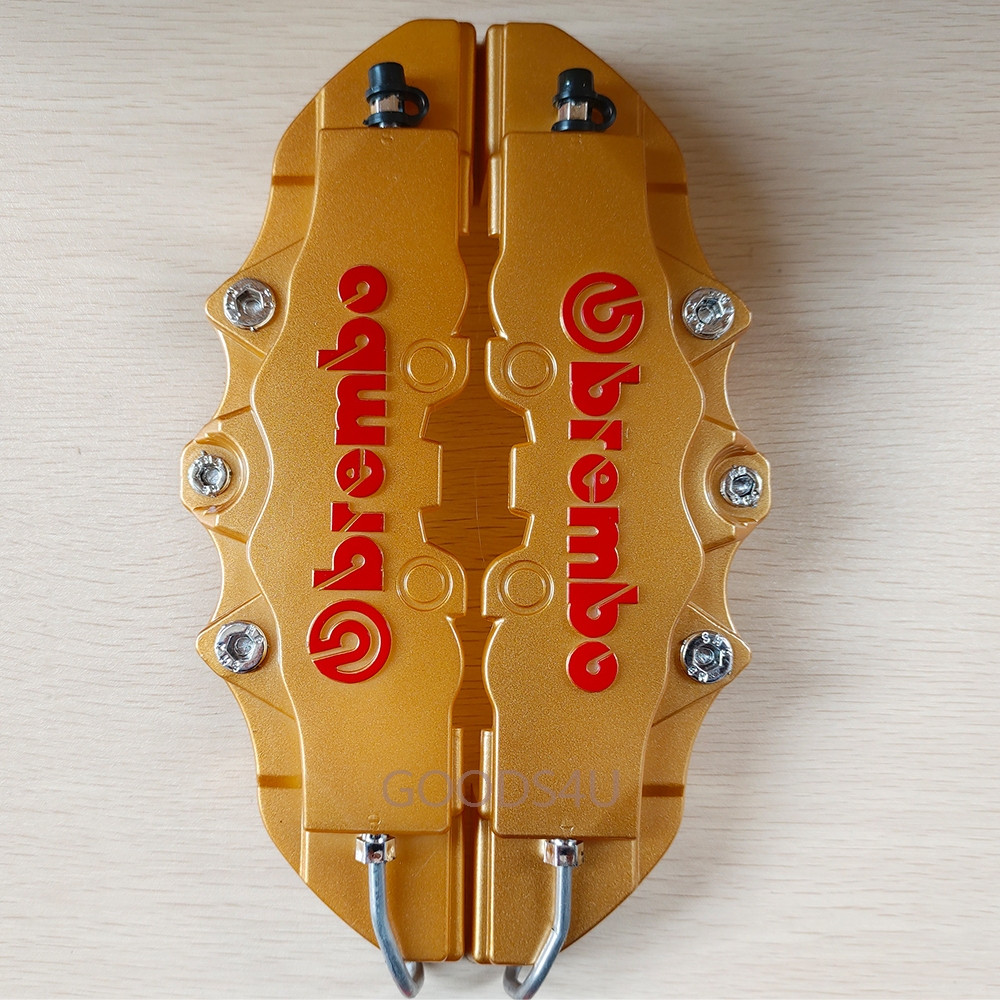 2PCS รถขนาดกลาง 3D Golden Racing Disc เบรค Caliper สําหรับ 15 ถึง 17 นิ้วดุมล้อตกแต่งส่วนบุคคลของรถข