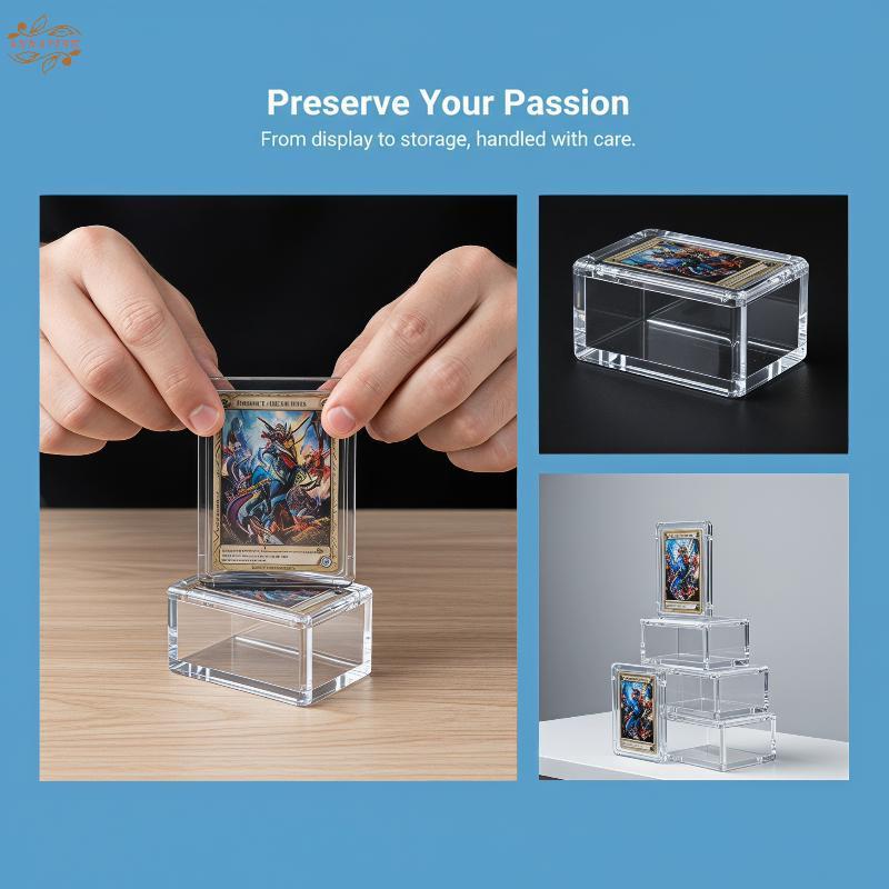 Ank อะคริลิค Snap Card Holder Clear 5 ชิ้นสําหรับสะสมกีฬาการ์ดสะสม K- Idol Photo Display ใช้ EN