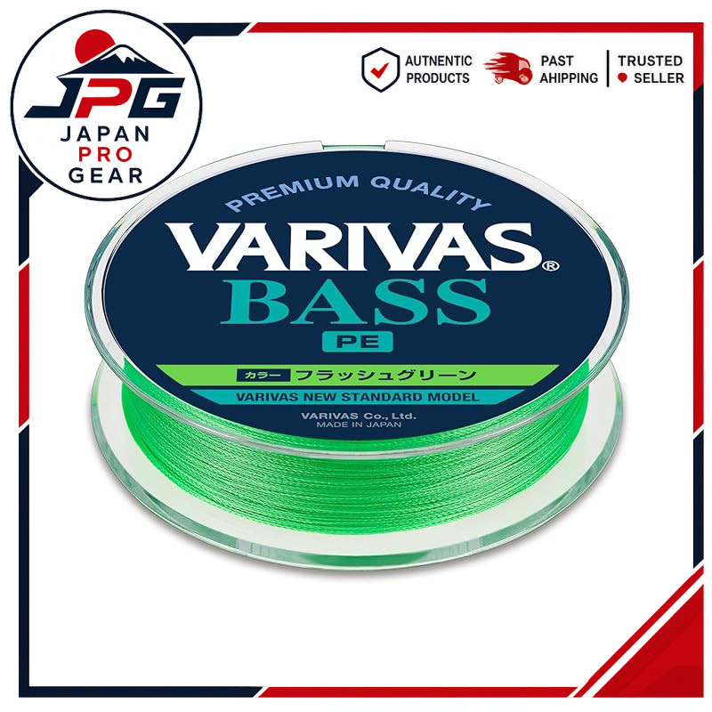 VARIVAS Bass PEX4 150m Flash Green - 0.8, 1.0, 1.5, and 2.0 (15, 18, 25, 30LB) [Direct from Japan]