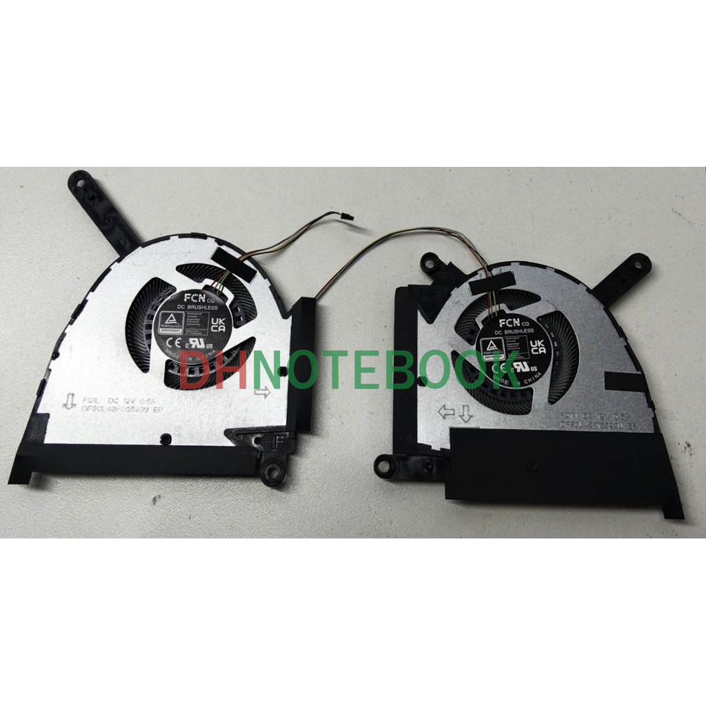 อะไหล่พัดลม งาน OEM จากโรงงานคุณภาพสูง สำหรับรุ่น TUF Dash F15 FX517ZC FX517Z CPU+GPU 12V 4 PIN
