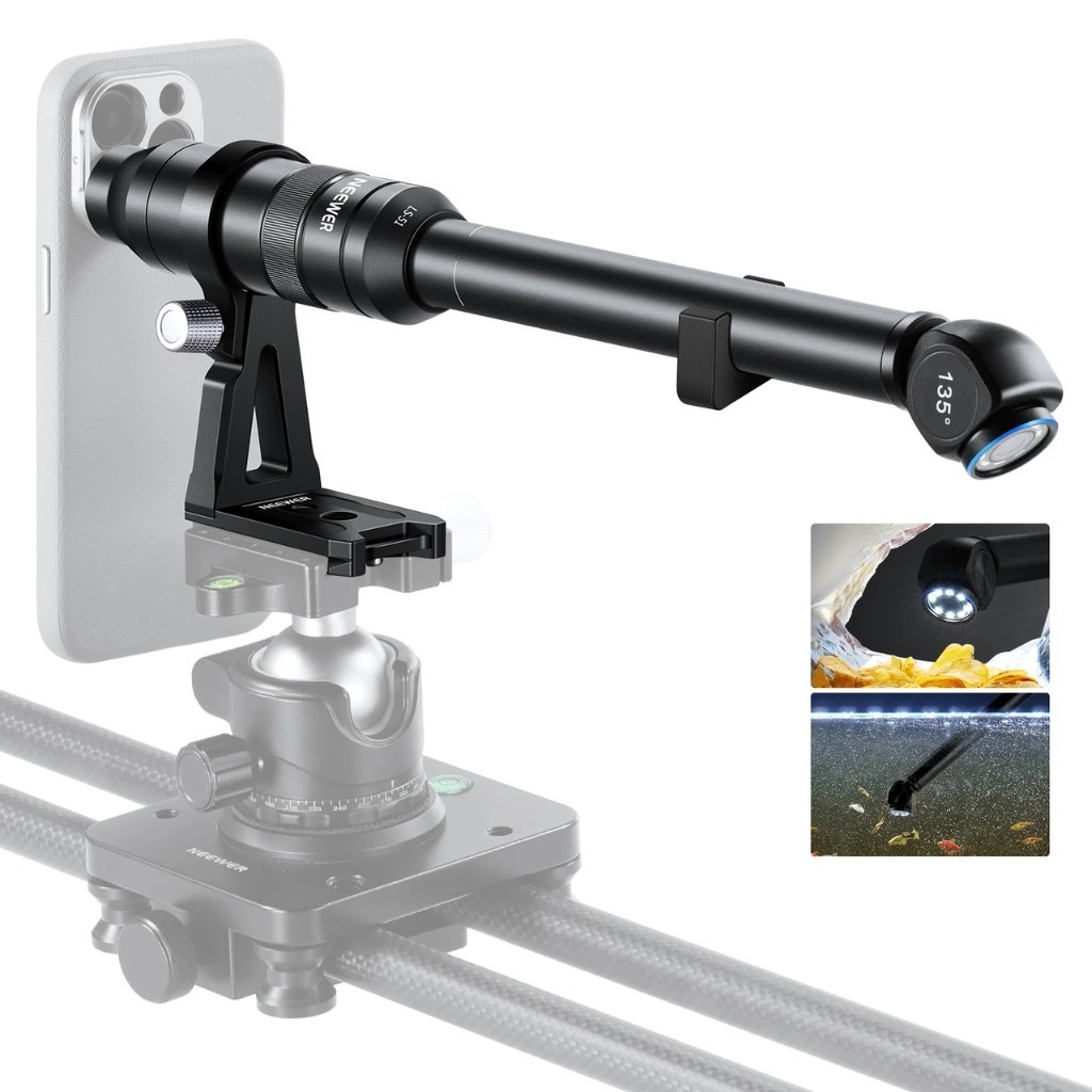 NEEWER LS-51 135° Macro Probe Lens เลนส์มือถือ เลนส์มาโคร ถ่ายแมลง ถ่ายใต้น้ำ ระยะโฟกัส 18mm ขยาย 2X