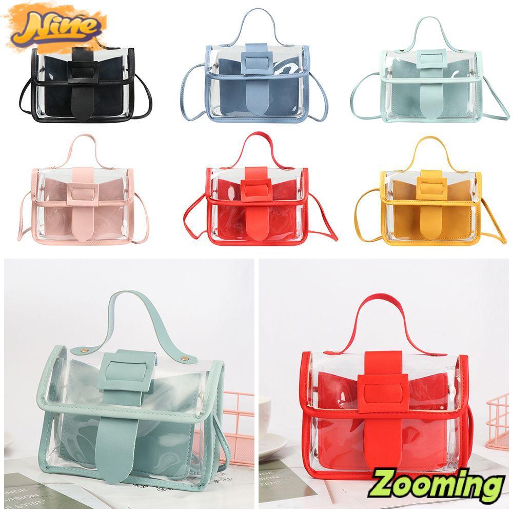 ZOOMING Messager Bag Small PVC Transparent Jelly Candy Color Clutches
