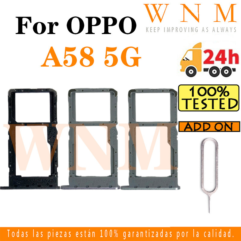 สําหรับ OPPO A58 5G ถาดซิมผู้ถือบัตร Reader SD Slot อะแดปเตอร์เปลี่ยน Part