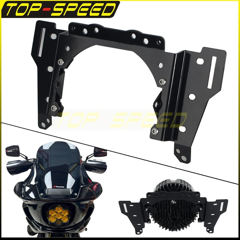 To For Baja Design LP6 Headlight Motorcycle LED Headlight Mounting Bracket For Harley Softail Low Ri