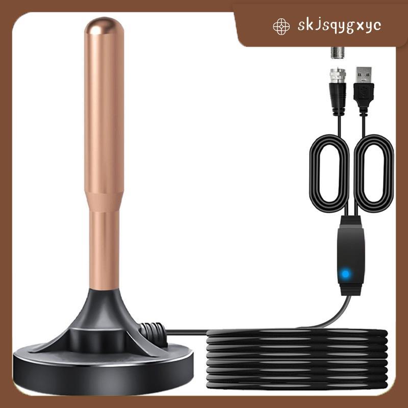 skjsqygxycLuxury Gold 4K High-End Digital TV Antenna Receiver ในร่ม/กลางแจ้ง Enhanced HDTV High-Defi